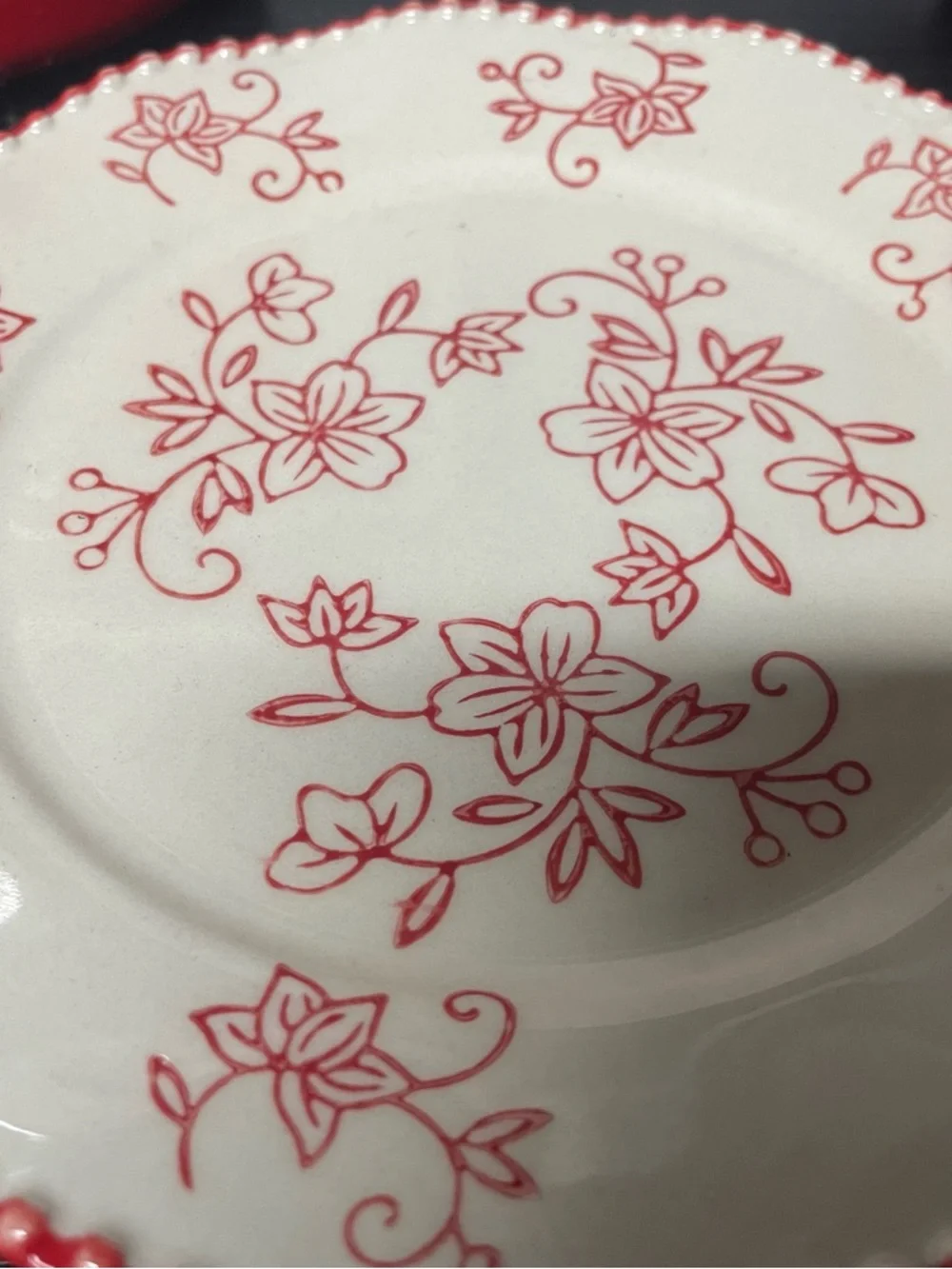 Temp-Tations Red Floral Lidded Tea Mug Set with Saucers and Spoons